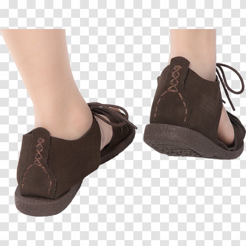 Sandal Suede High-heeled Shoe Brown - Walking Transparent PNG