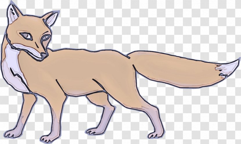 Wildlife Cartoon Line Art Swift Fox - Snout Terrestrial Animal Transparent PNG