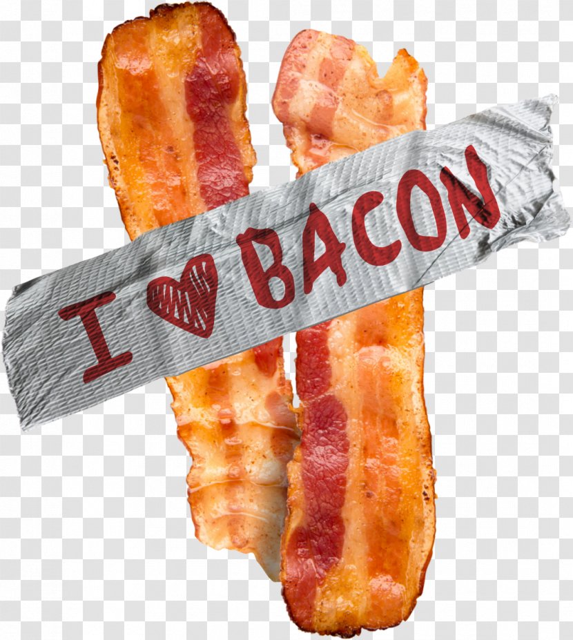 Back Bacon Breakfast Sausage Bratwurst - Fried Food Transparent PNG