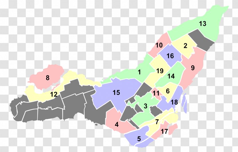 Borough Of Montreal Outremont, Quebec Arrondissement Neighbourhood & Laval - City - Bell Map Transparent PNG