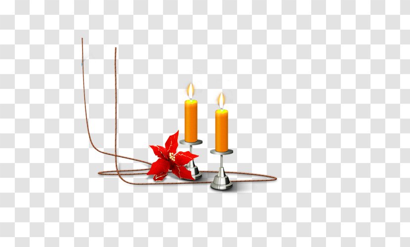 Candle Christmas - Wax - Yellow Material Transparent PNG