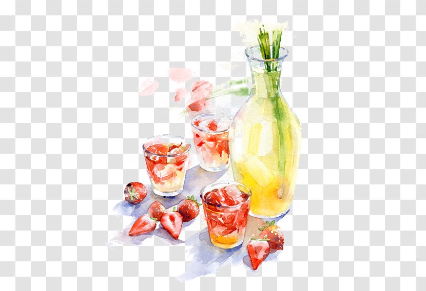 Watercolor Painting Food Illustrator Illustration - Drink Transparent PNG
