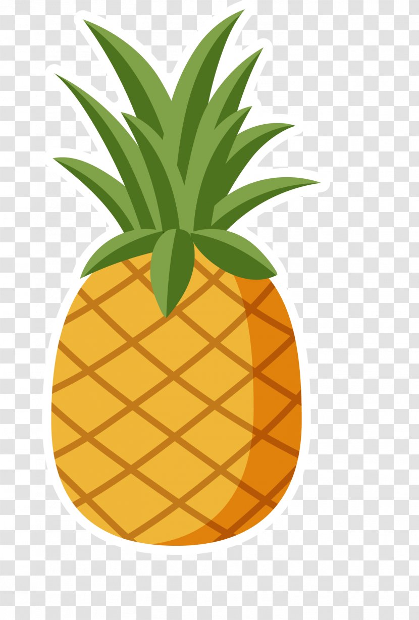 Pineapple Hawaiian Pizza Clip Art - Hand Painted Yellow Transparent PNG
