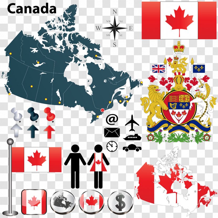 Canada Vector Map Stock Photography - Symbol - Arms Of Photos Transparent PNG