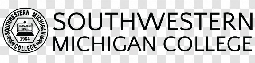 Southwestern Michigan College Logo Brand Product Design - Black And White - Metal Transparent PNG