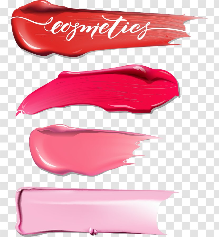 Lipstick Cosmetics Make-up Artist Foundation - Petal - Free Colorful Makeup To Pull Material Transparent PNG
