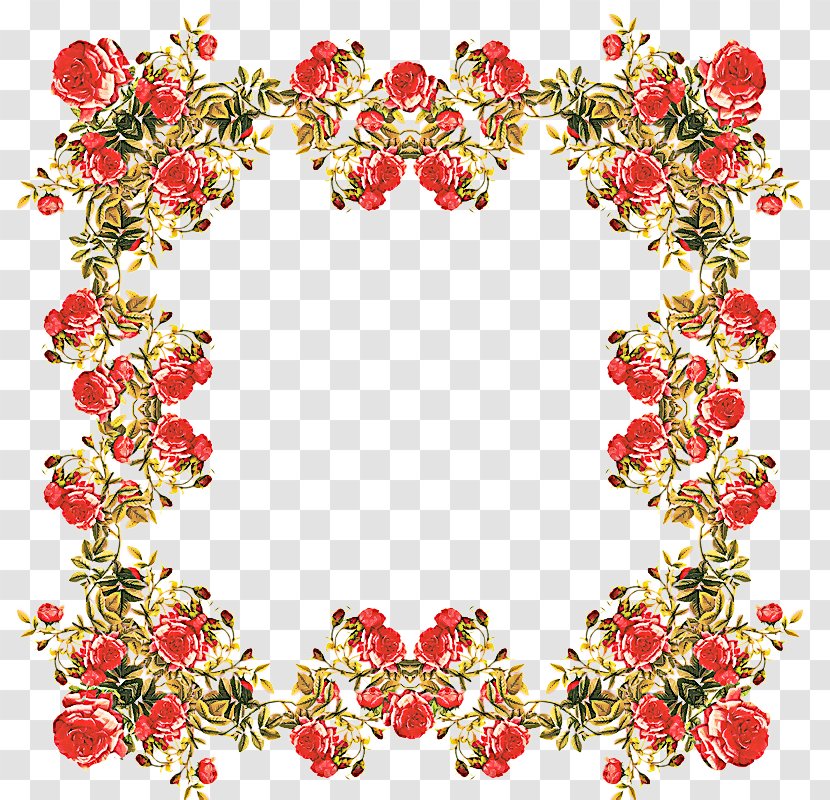 Watercolor Floral Background - Rose - Heart Plant Transparent PNG