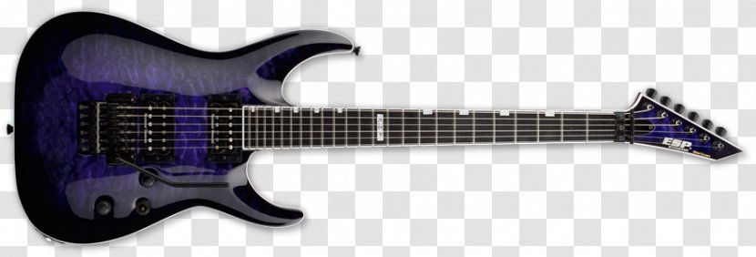 Floyd Rose Electric Guitar ESP Horizon FR-II Guitars - Setthrough Neck Transparent PNG