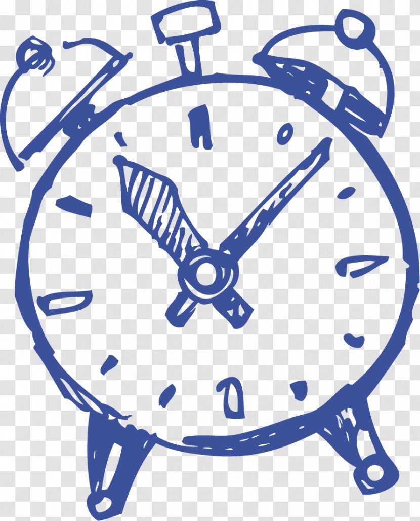 Alarm Clock Drawing - Hand-painted Transparent PNG