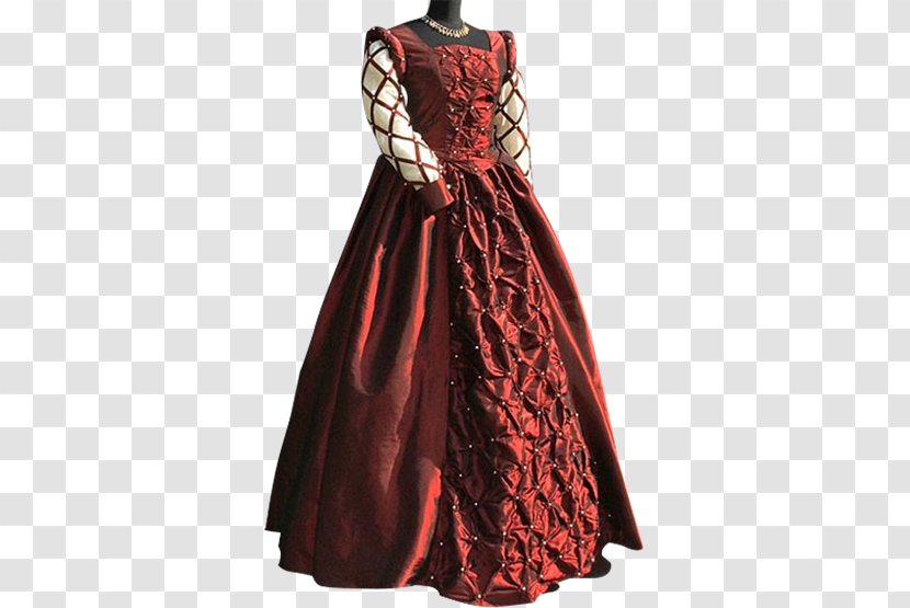 Renaissance Ball Gown Dress Clothing - English Medieval Transparent PNG