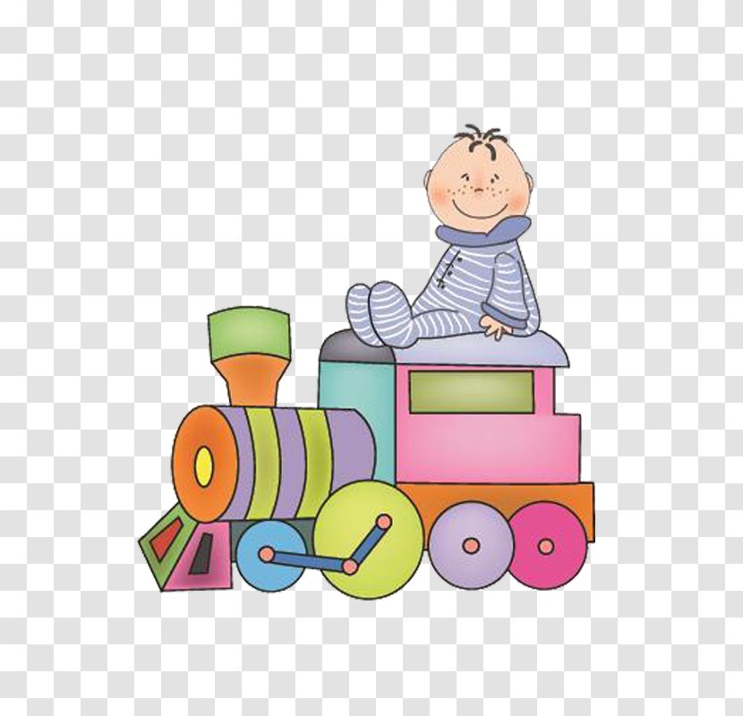 Infant Boy Cartoon Illustration - Child - Baby Train Transparent PNG