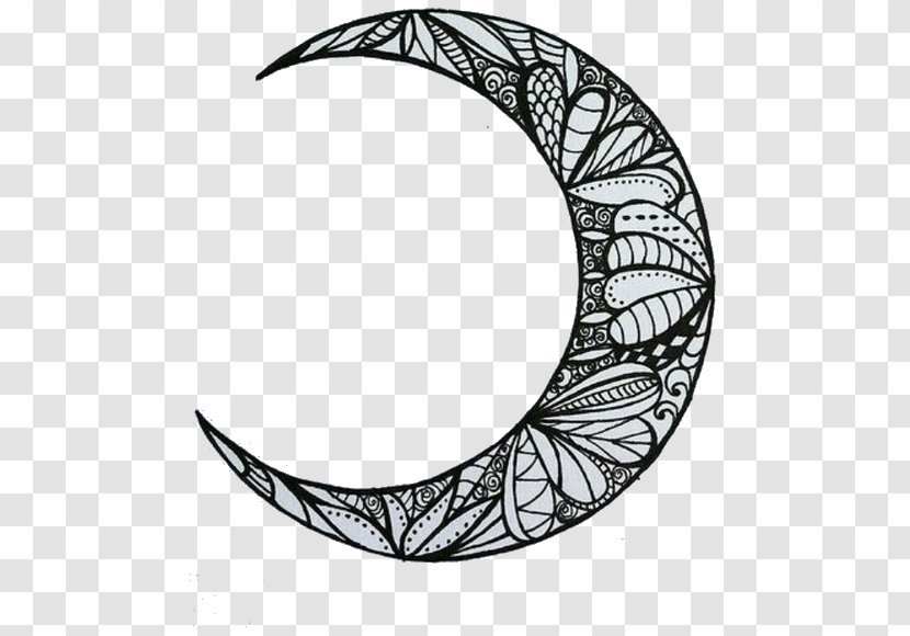 Lunar Phase Drawing Moon Henna - Coloring Book Transparent PNG