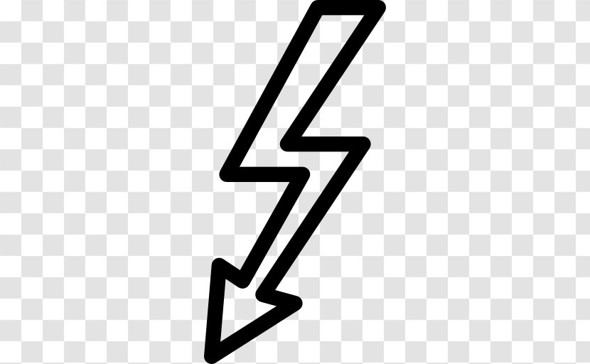Electricity Font - Area - Thunder Bolt Transparent PNG