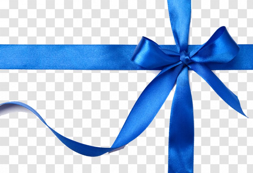 Blue Ribbon Gift - File Transparent PNG