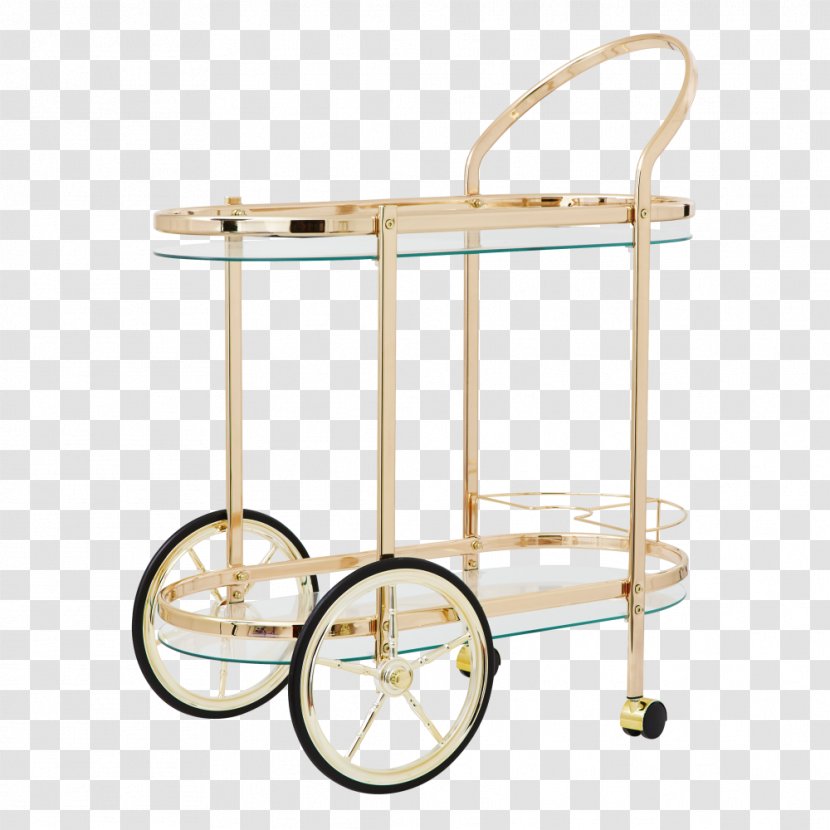 Cocktail Gold Drink Cart Table Transparent PNG