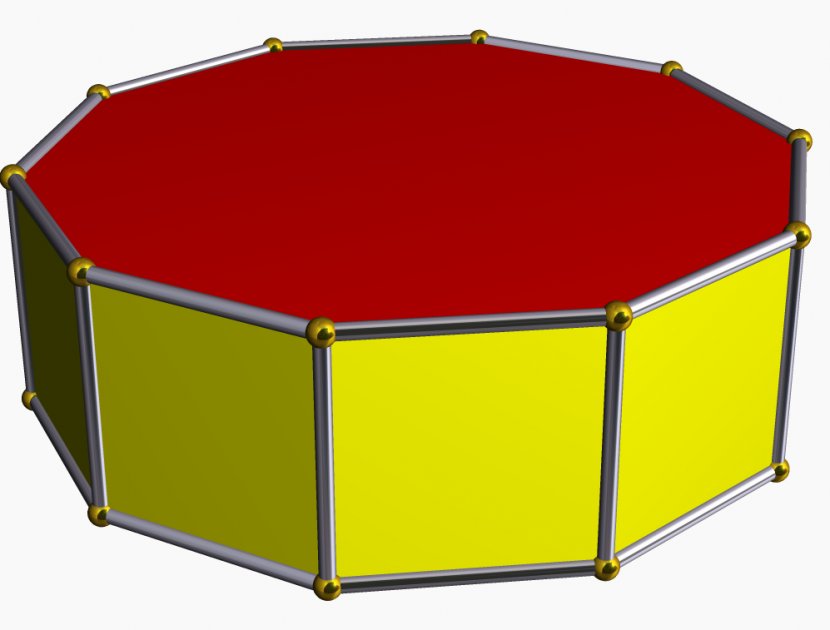 Decagonal Prism Polyhedron Net - Octagon - Face Transparent PNG