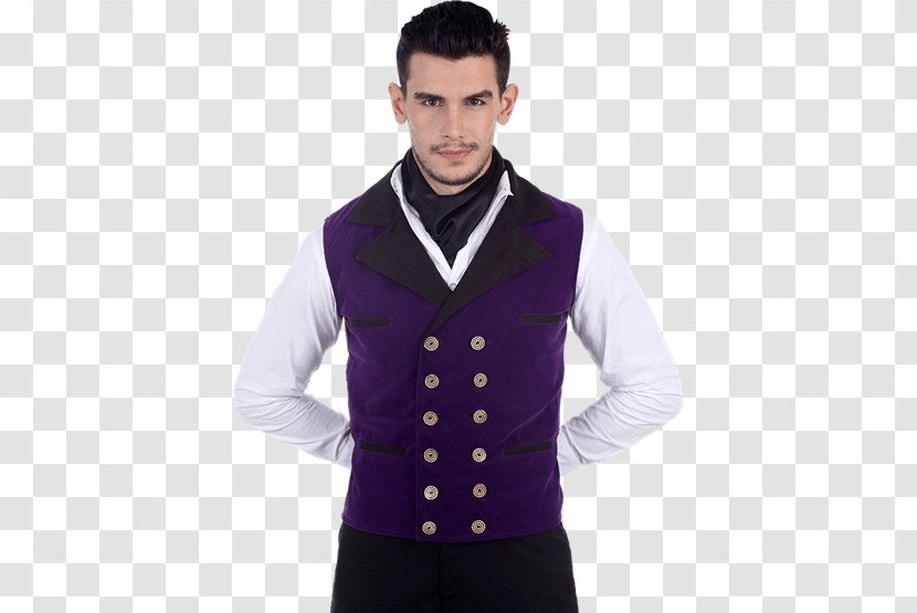 Gilets Waist Jacket Clothing Formal Wear - Purple Velvet Transparent PNG