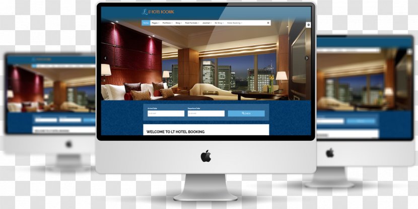 Responsive Web Design Template System Hotel Joomla - Computer Monitors - Booking Transparent PNG