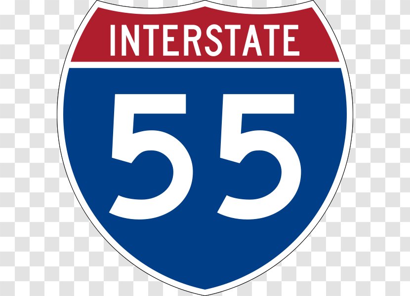 Missouri Interstate 57 70 25 95 - Us Highway System - Number 55 Cliparts Transparent PNG