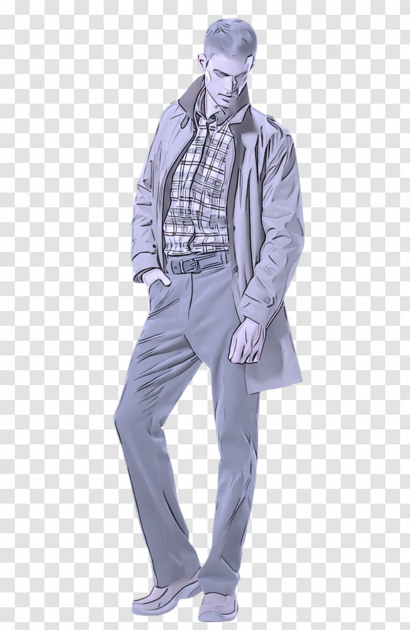 Clothing Standing Gentleman Male Outerwear - Suit - Jeans Transparent PNG