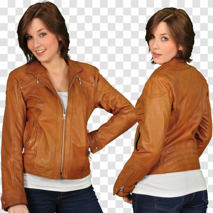 Leather Jacket Tan Sleeve - Brown - Women's Day Transparent PNG