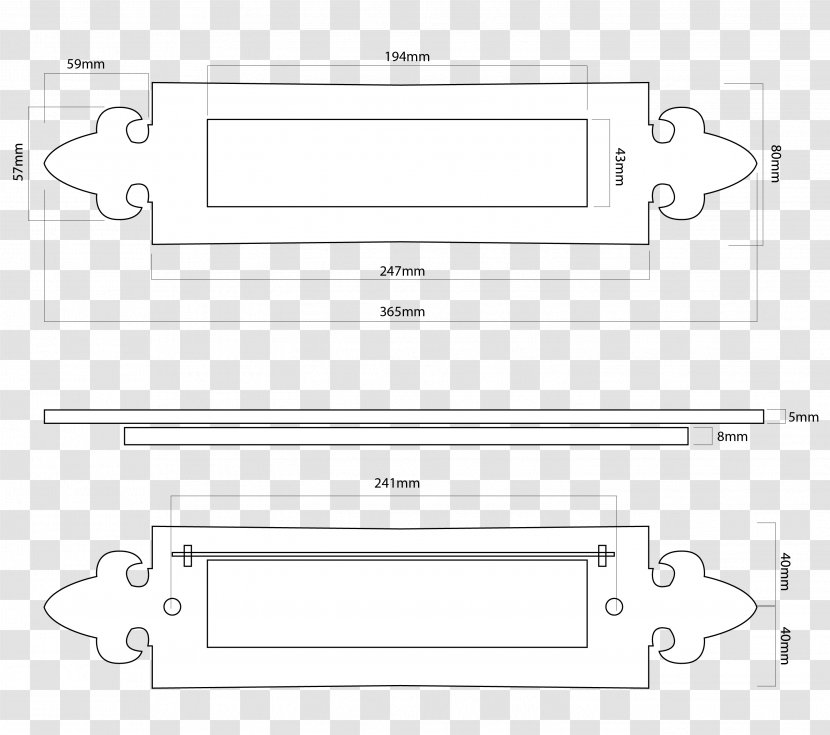 Paper Line Angle Font - Plate Drawing Transparent PNG