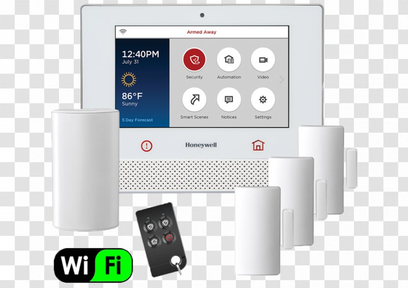 Honeywell Lyric Home Automation Security Alarms & Systems Thermostat - Electronics Accessory Transparent PNG