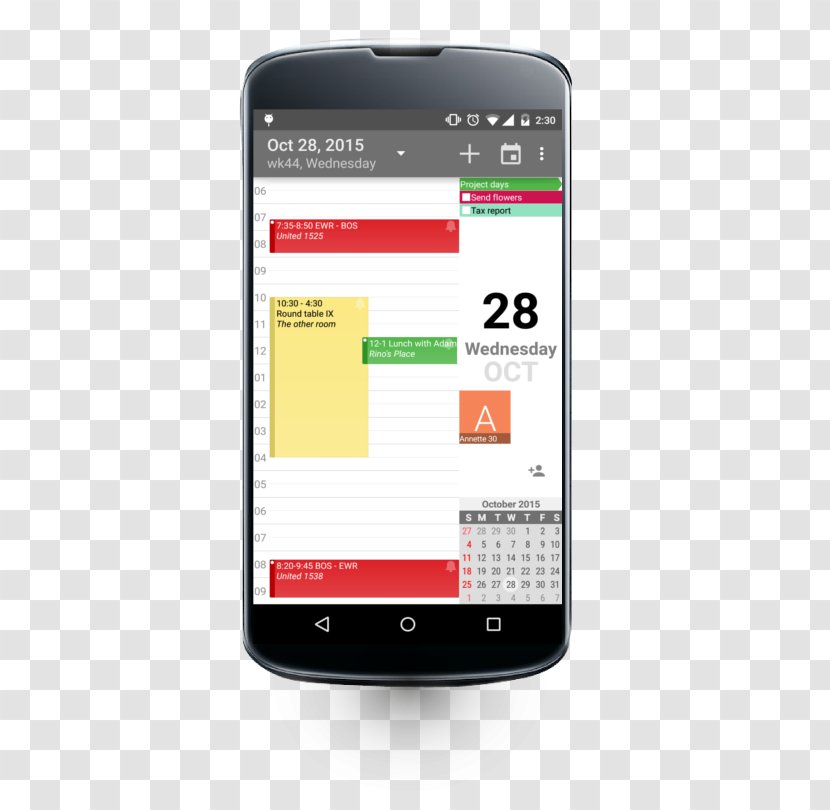 Android Calendar Smartphone PC World - Mobile Phone Transparent PNG