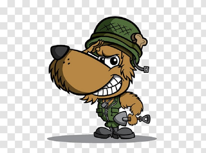 Cartoonist Soldier Military - Dog Transparent PNG