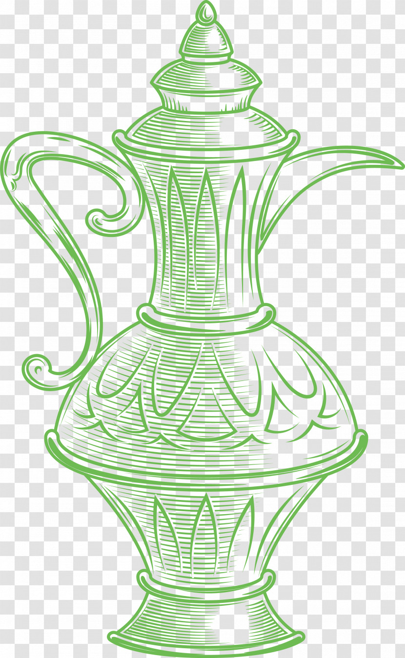 Green Vase Serveware Transparent PNG