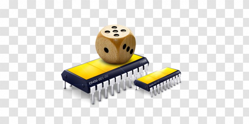 Electronic Component Electronics Integrated Circuit Transistor - Yellow - Dice Transparent PNG