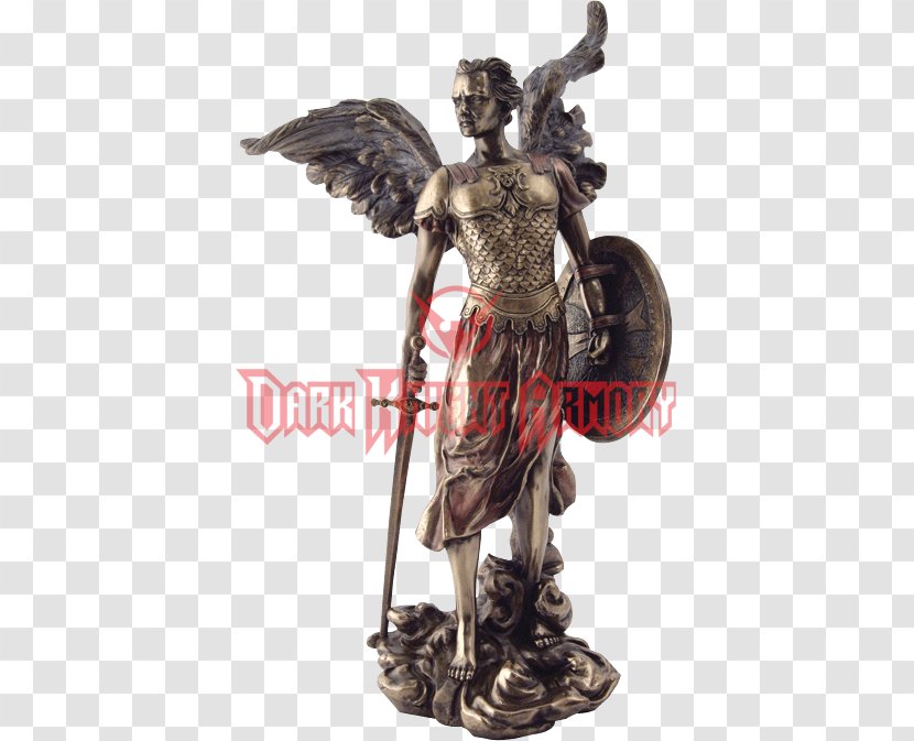 St. Michael Saint Fighting The Dragon Statue Sculpture - Buddharupa - Angel Transparent PNG