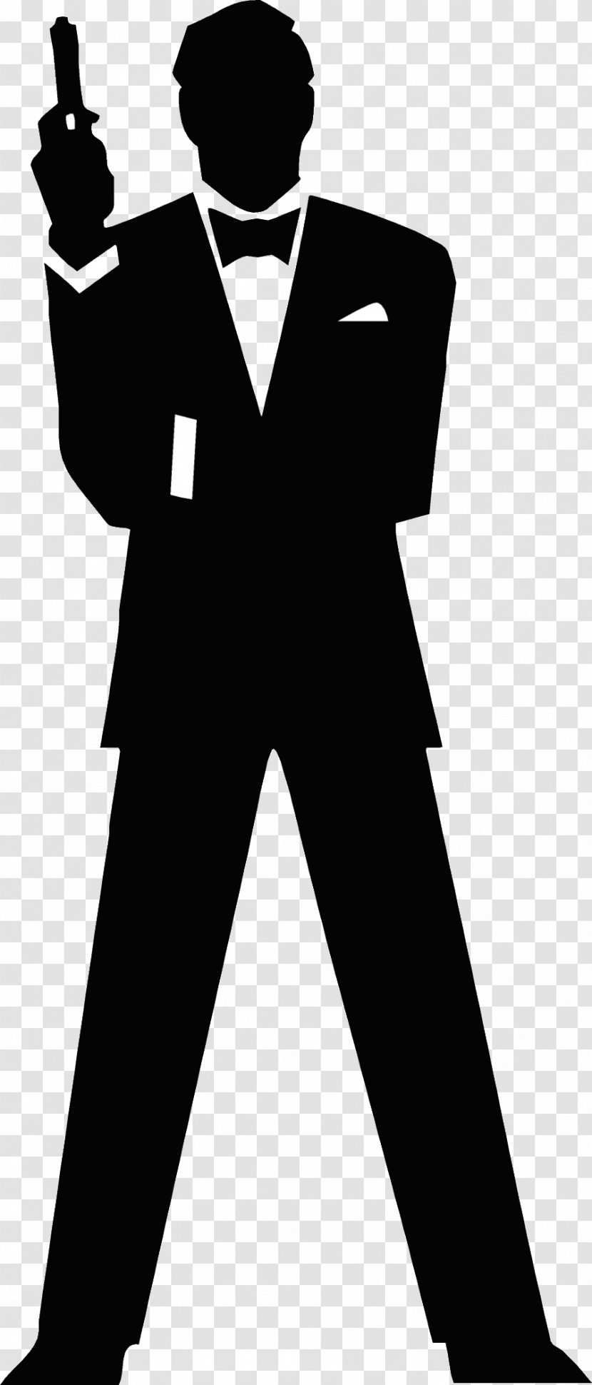 James Bond Film Series Silhouette Clip Art - Monochrome Transparent PNG