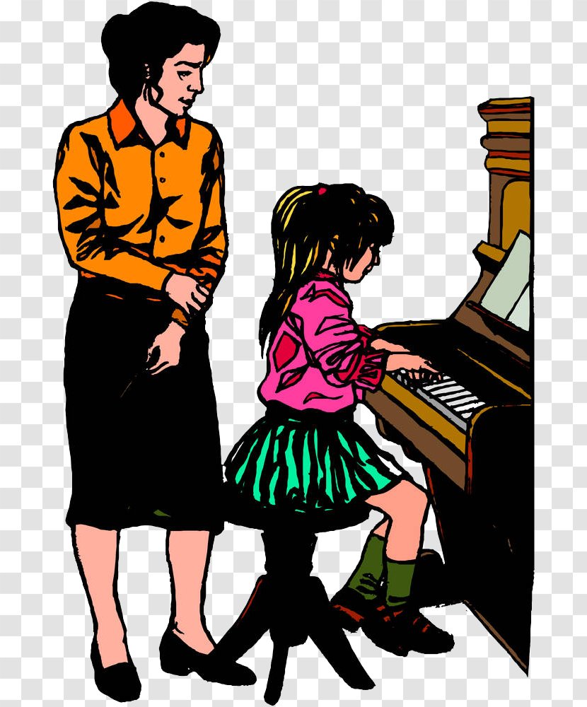 Student The Piano Lesson Teacher Clip Art - Frame - Instruct Students To Play Transparent PNG