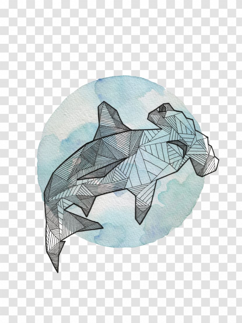 Hammerhead Shark Animal Drawing Geometry - Mammal - Dreamcatcher Transparent PNG