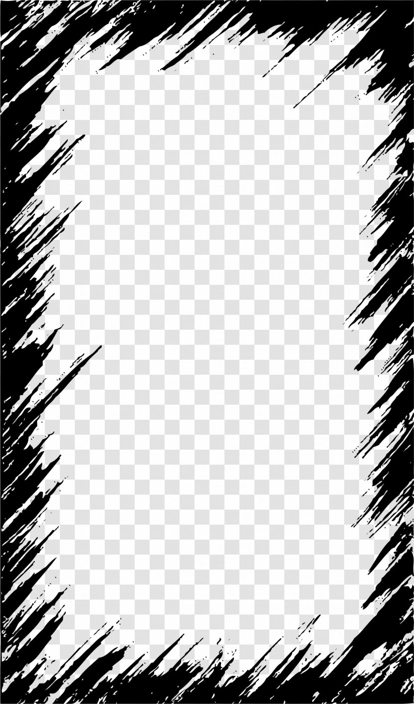 Clip Art - Waistcoat - Black Graffiti Border Vector Transparent PNG