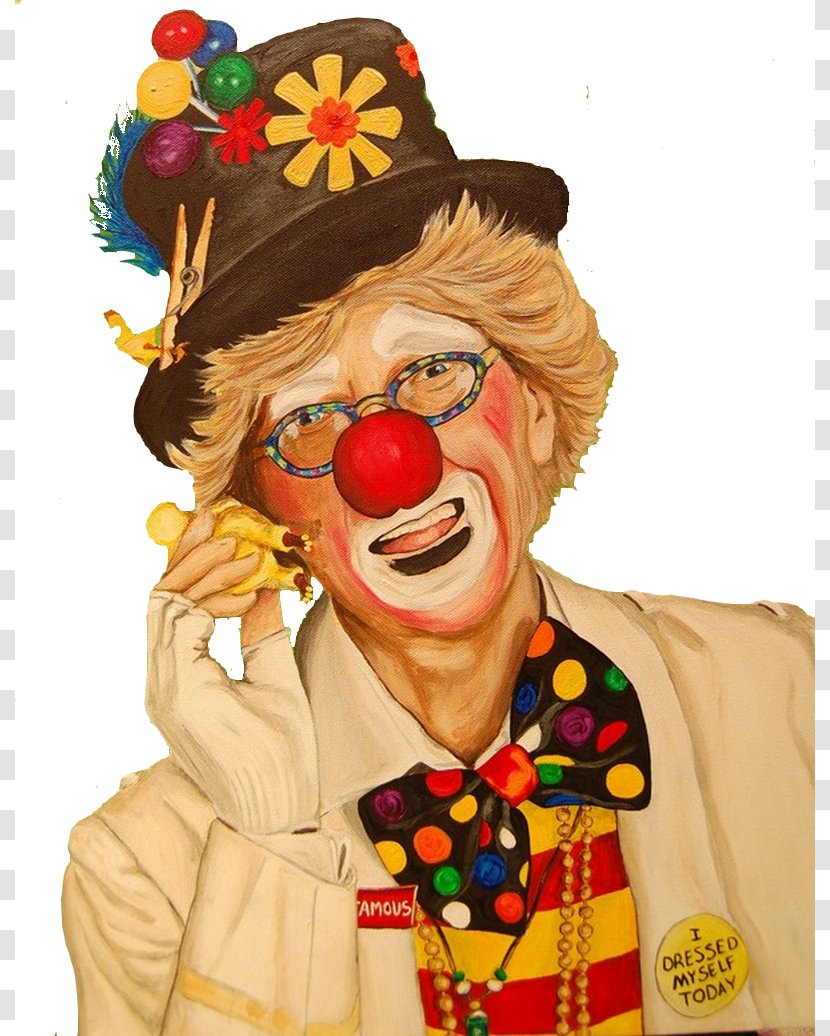 Clown Pierrot Joker Painting Art - Red Skelton Transparent PNG