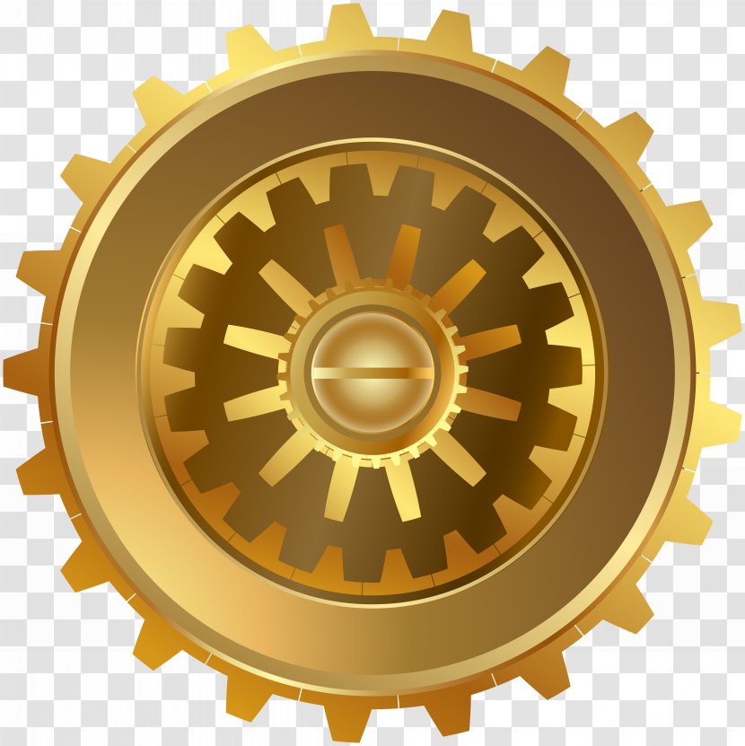 Gear Clip Art - Pattern - Gold Steampunk Image Transparent PNG