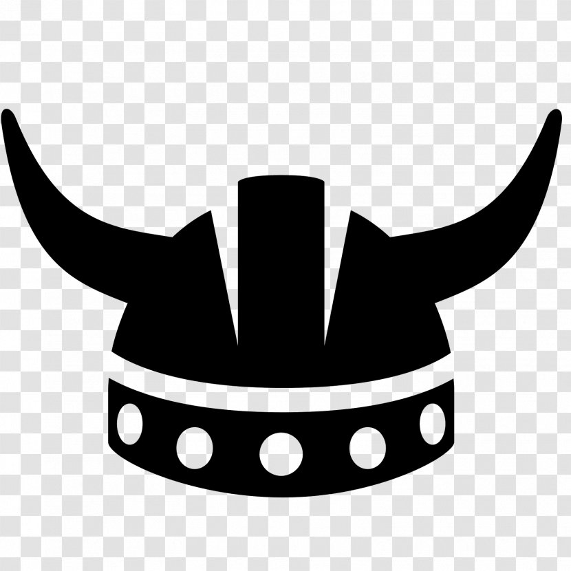 Black & White Viking Helmet Clip Art - Winged - Vikings Transparent PNG