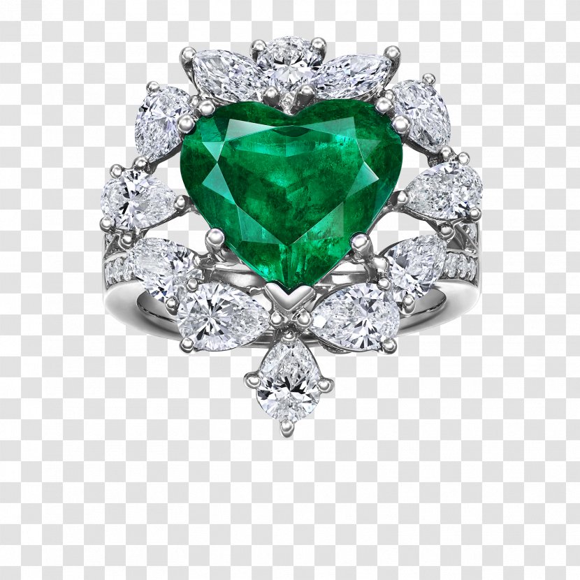 Emerald Ring Jewellery Diamond Cartier - Love Transparent PNG