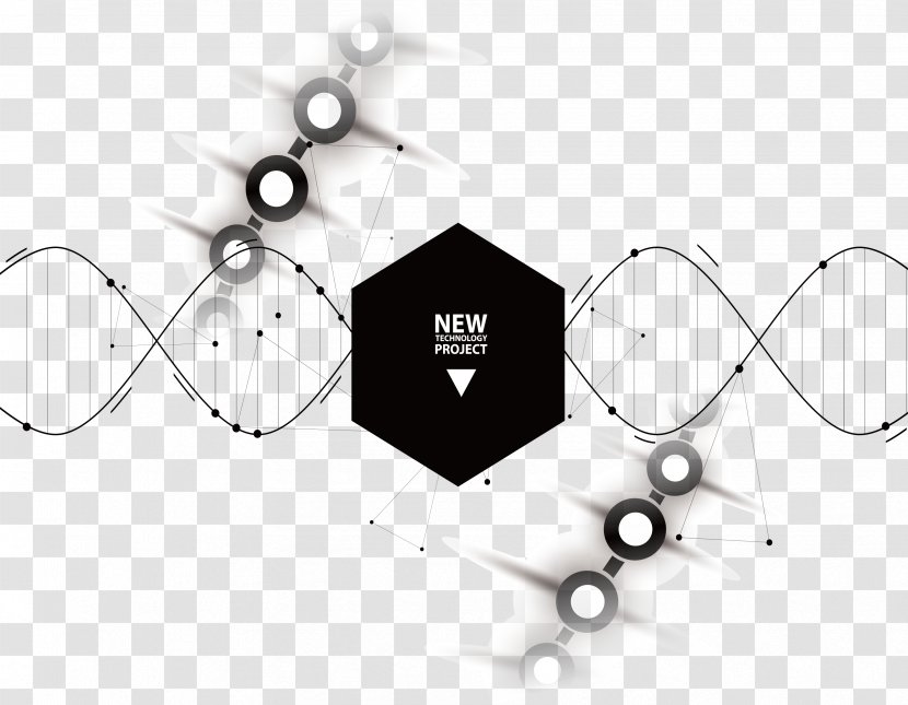 Logo Brand Circle Font - Black - Cool Technology Background Transparent PNG