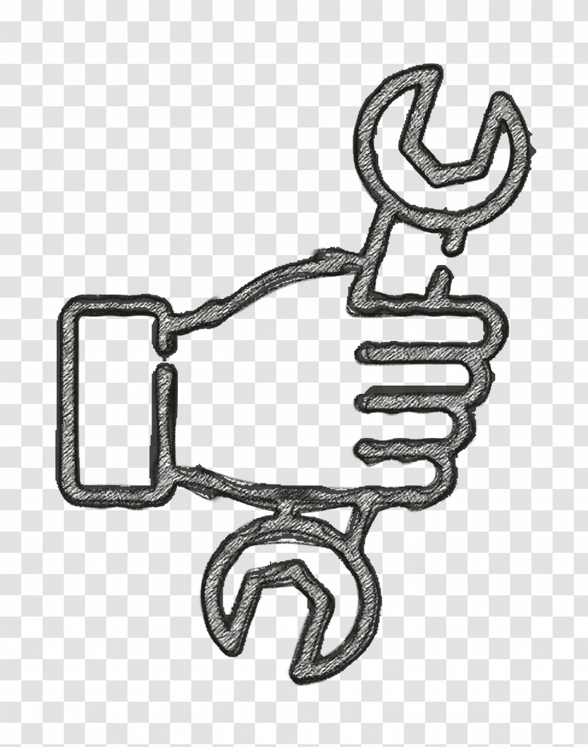 Car Garage Icon Fix Icon Holding Wrench Icon Transparent PNG