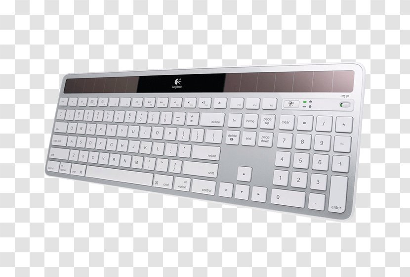 Computer Keyboard Logitech Photovoltaic Wireless Apple - Macbook Transparent PNG