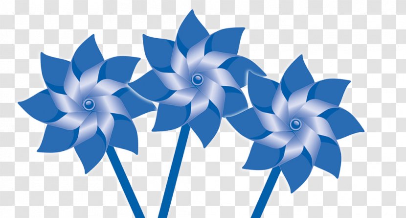 A Blue Pinwheel: In Search Of Child's Happiness Floral Design Flower Petal Clip Art - Wheel Transparent PNG