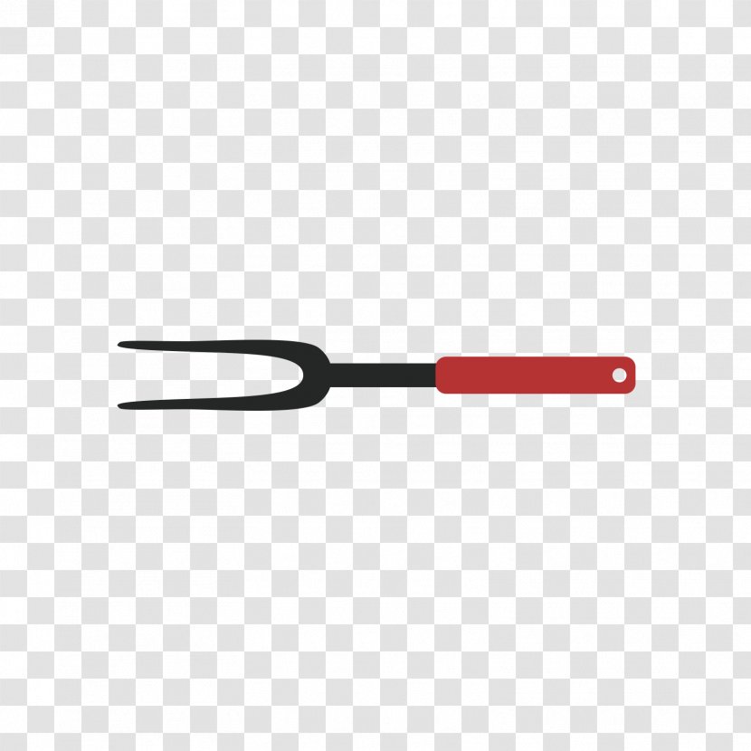 Knife Fork Barbecue Spoon - Point - Red And Black Forks Transparent PNG