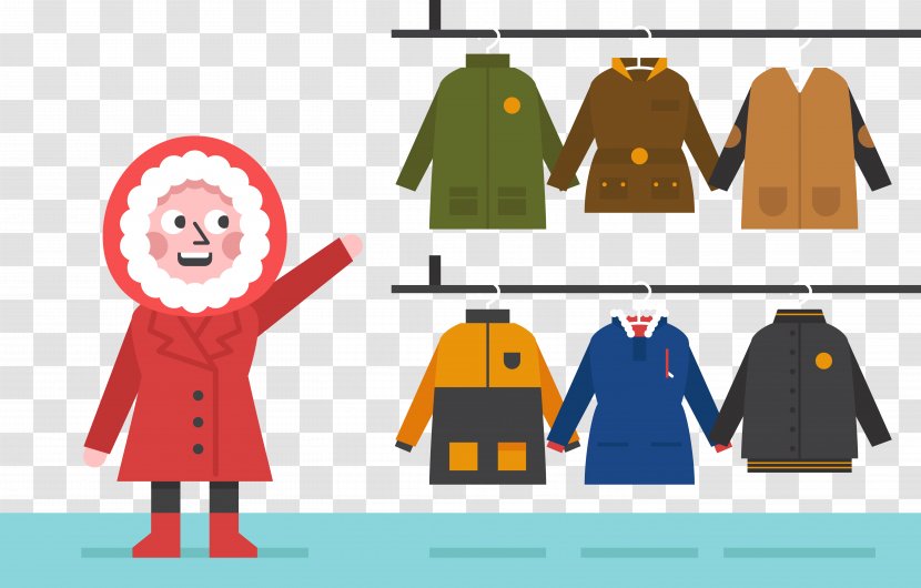 Winter Clothing Coat - Vector Selection Of For Men Transparent PNG