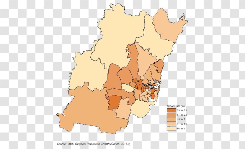 Population Growth Parramatta Western Sydney University Map - Region Transparent PNG