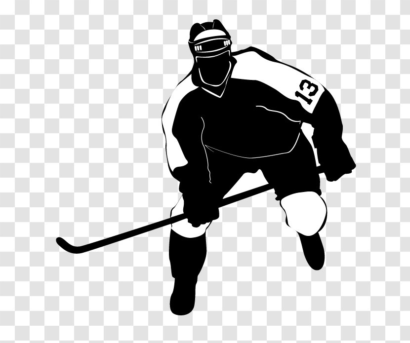 Sticker Ice Hockey Glass Wall Decal Sport - Brand - Single-row Vector Player Transparent PNG