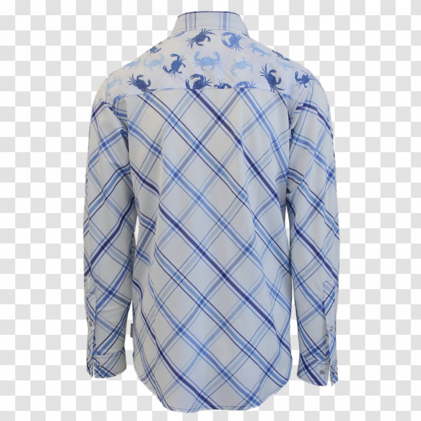 Clothing Dress Shirt Tartan Fishing - Blue - Fisherman Transparent PNG