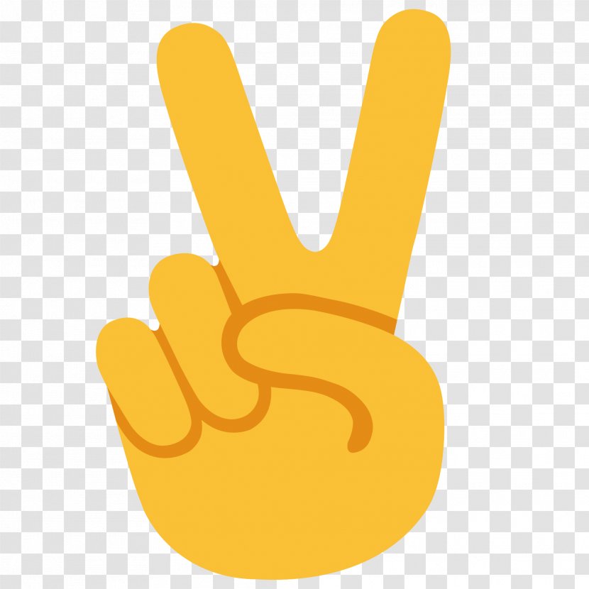 Emoji Peace Symbols V Sign - Gesture - Fingers Transparent PNG